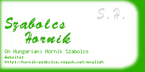 szabolcs hornik business card